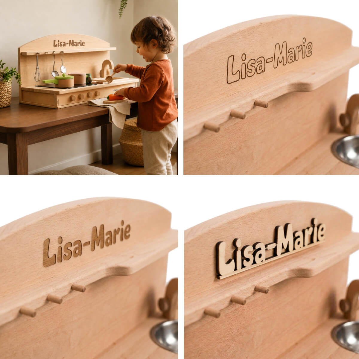 Tischküche personalisiert per Laser Gravur